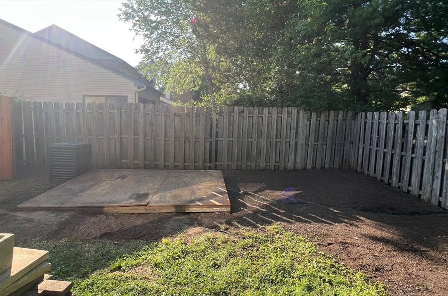 Cleared pad and yard space after clean up